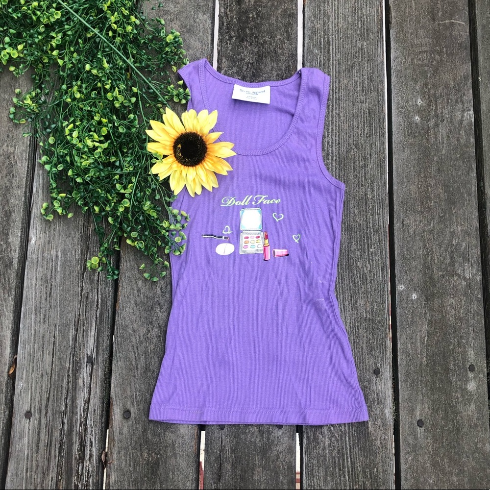 Vintage doll face tank top💄